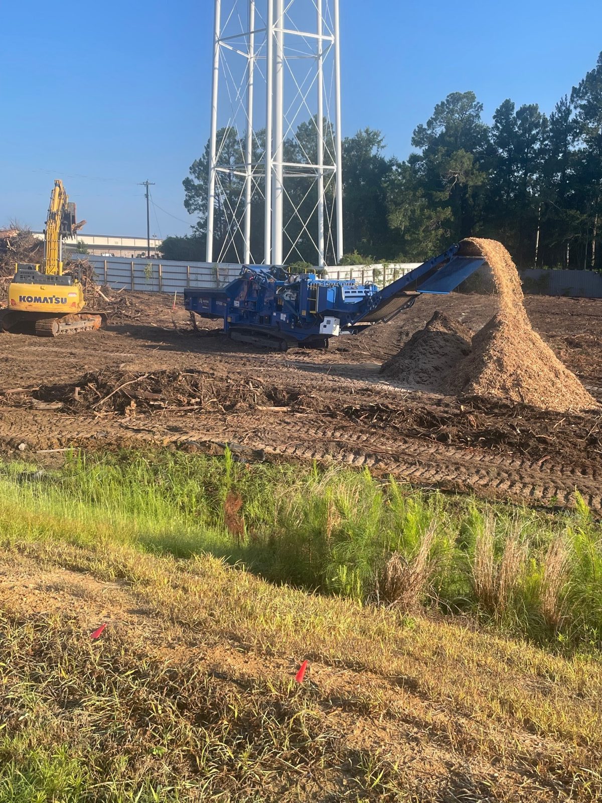 Land clearing underway at the Minder - Phase&nbsp;1 site, early July 2026