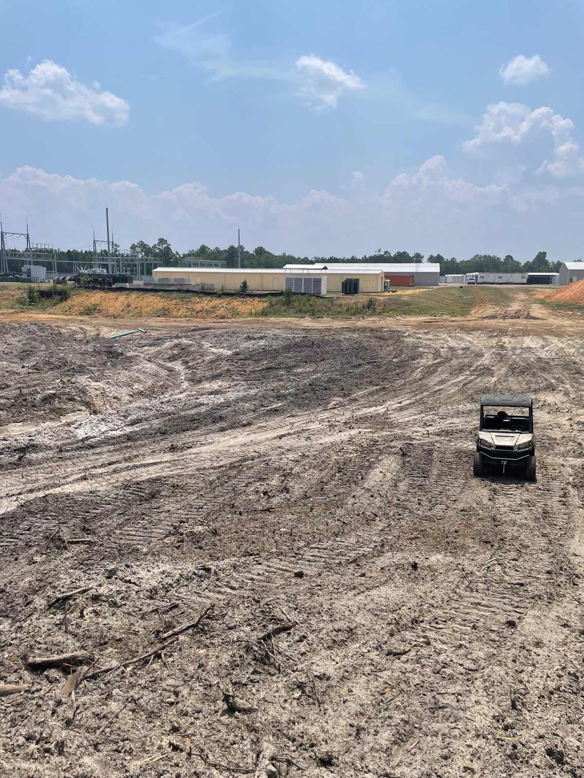 Land leveling at the Minder - Phase&nbsp;1 site, late July 2026