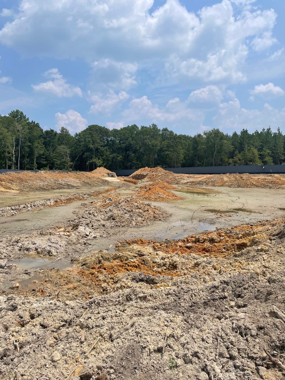 Land leveling at the Minder - Phase&nbsp;1 site, late July 2026